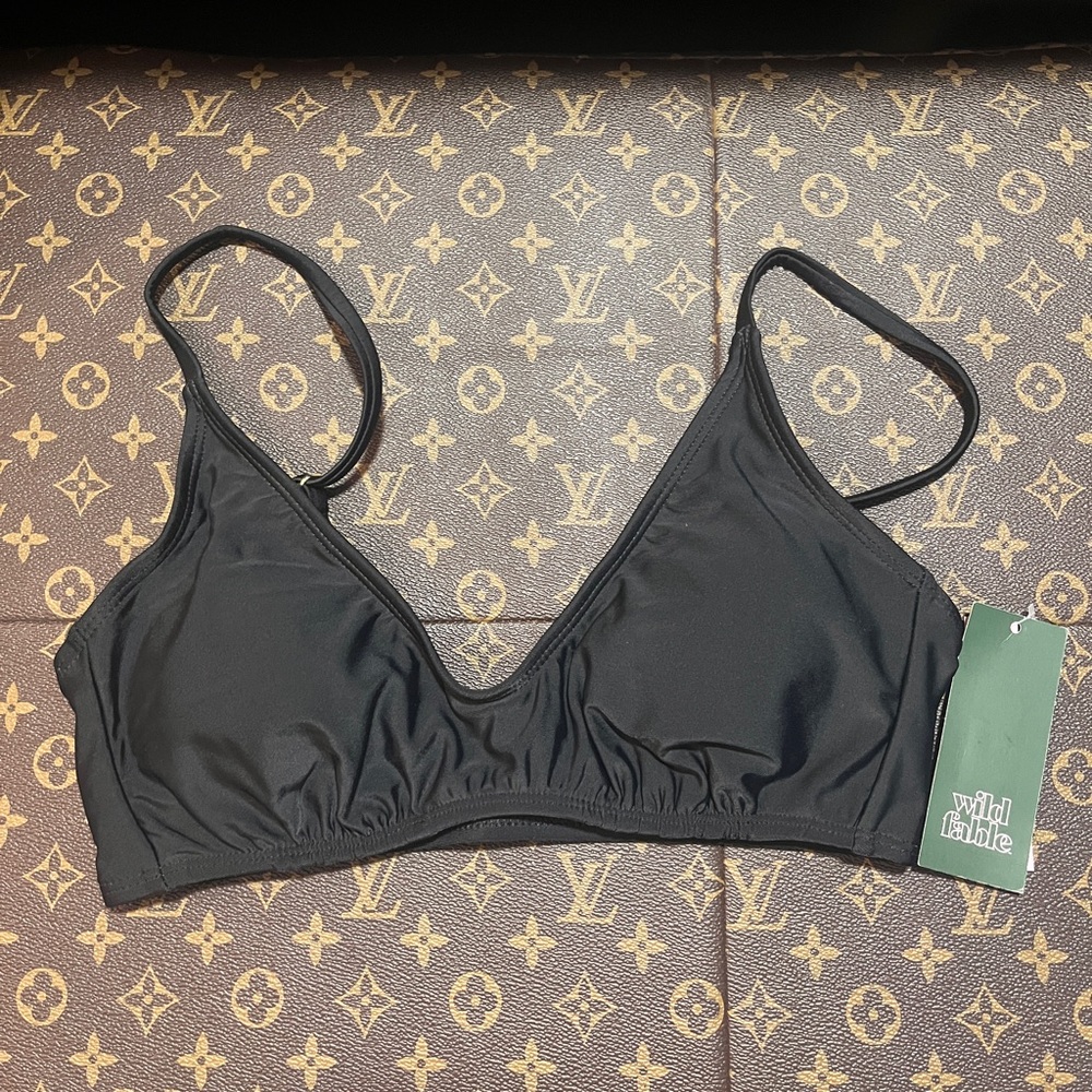 Wild Fable Scoop Bikini Top | Size S | Black